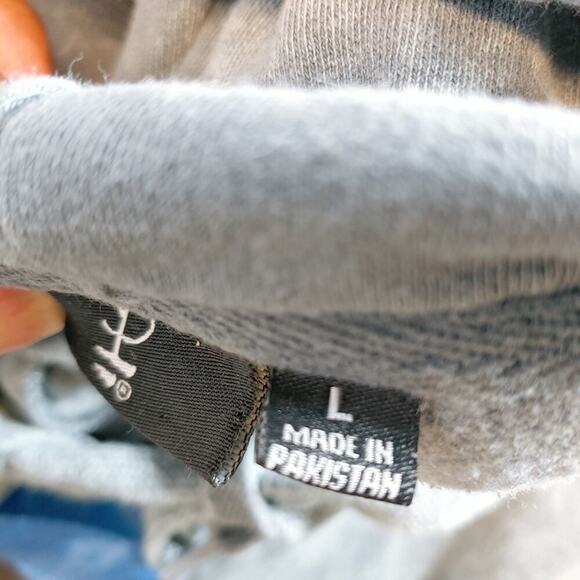 Pink Floyd The Dark Side of the Moon Cropped Hoodie Sweatshirt Sz L - Picture 9 of 11